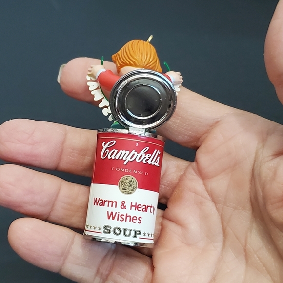 Vintage 1993 Enesco Campbell's Soup "Merry Christmas" Ornament Hand Painted - Picture 2 of 16